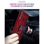 Wholesale Samsung Galaxy A20S Tech Armor Ring Grip Case with Metal Plate (Red)